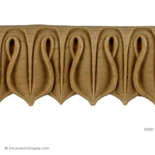 Lambs Tongue-Greek 1 1/2H - 3/8Relief-moulding-furniture-woodwork-Decorators Supply