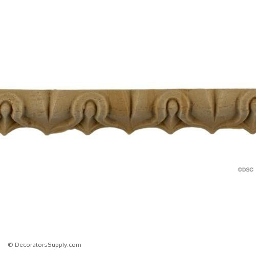 Lambs Tongue-Roman 11/16H - 5/8Relief-moulding-furniture-woodwork-Decorators Supply
