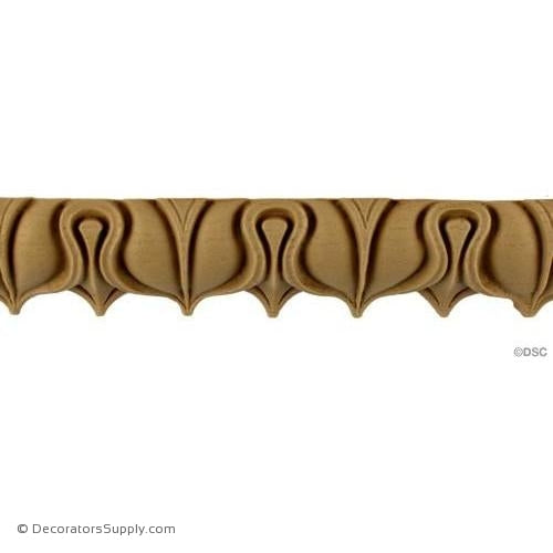 Lambs Tongue-Roman 1 3/4H - 1/38Relief-moulding-furniture-woodwork-Decorators Supply