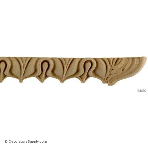 Lambs Tongue-Roman 1 1/8H - 1Relief-moulding-furniture-woodwork-Decorators Supply