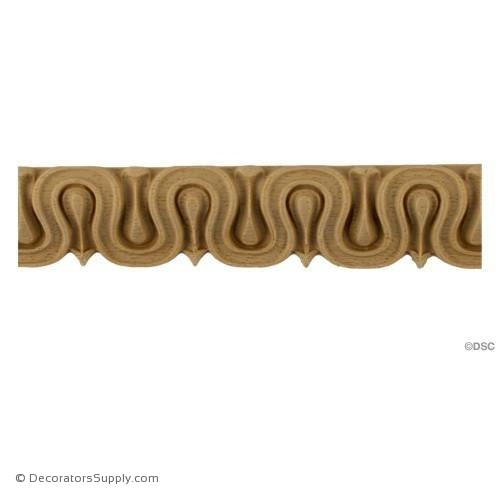 Lambs Tongue-Roman 1 1/4H - 1/2Relief-moulding-furniture-woodwork-Decorators Supply