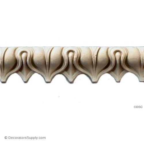 Lambs Tongue-Roman 2 1/2H - 1 3/4Relief-moulding-furniture-woodwork-Decorators Supply