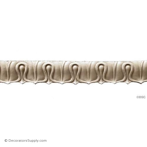 Lambs Tongue-Roman 1 11/16H - 3/8Relief-moulding-furniture-woodwork-Decorators Supply