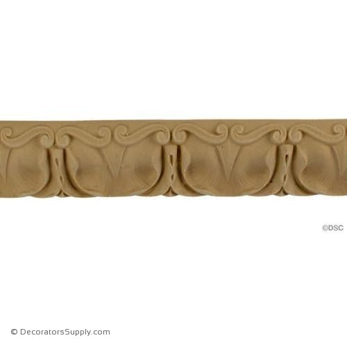 Lambs Tongue-French 1 3/4H - 3/4Relief-moulding-furniture-woodwork-Decorators Supply