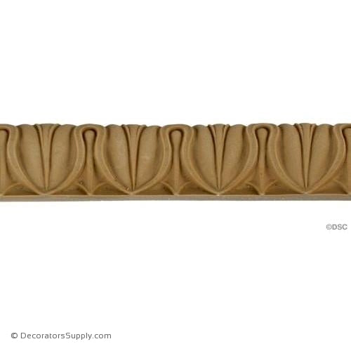 Lambs Tongue-Roman 1 1/4H - 7/8Relief-moulding-furniture-woodwork-Decorators Supply