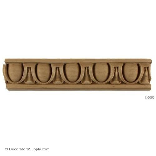 Egg and Dart-Roman 2 5/8H - 5/8Relief-woodwork-furniture moulding-Decorators Supply