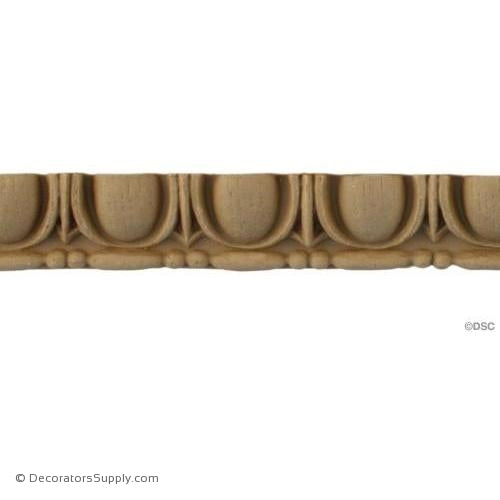 Egg and Dart-Roman 3/4" H - 7/16" Relief-woodwork-furniture moulding-Decorators Supply