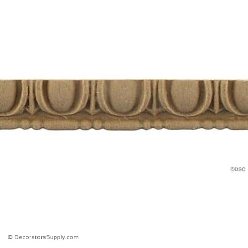 Egg and Dart-Roman 7/16H - 1/4Relief-woodwork-furniture moulding-Decorators Supply