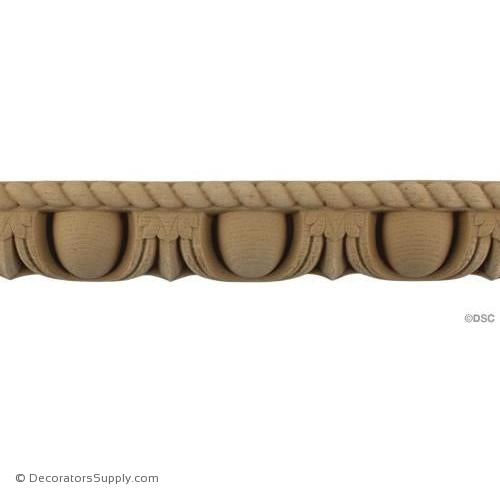 Egg and Dart-Roman 1 5/8H - 1 1/8Relief-woodwork-furniture moulding-Decorators Supply