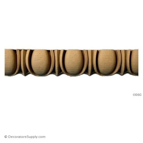 Egg and Dart-Classic 1 3/8H - 1Relief-woodwork-furniture moulding-Decorators Supply