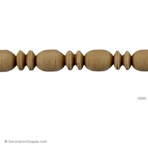 Bead and Barrel-Roman 13/32H - 3/8Relief-furniture-woodwork-molding-Decorators Supply