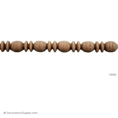 Bead and Barrel-Greek 1/4H - 7/32Relief-furniture-woodwork-molding-Decorators Supply