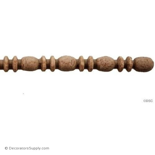 Bead and Barrel-Italian 3/16H - 5/32Relief-furniture-woodwork-molding-Decorators Supply