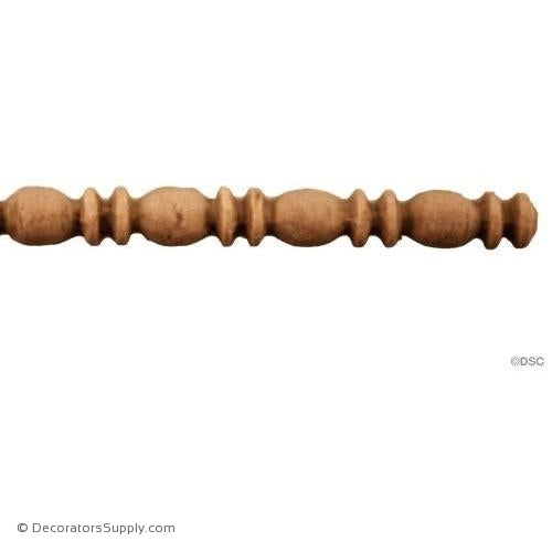Bead and Barrel-Greek 3/16H - 3/16Relief-furniture-woodwork-molding-Decorators Supply