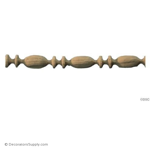 Bead and Barrel-Italian 5/16H - 3/16Relief-furniture-woodwork-molding-Decorators Supply