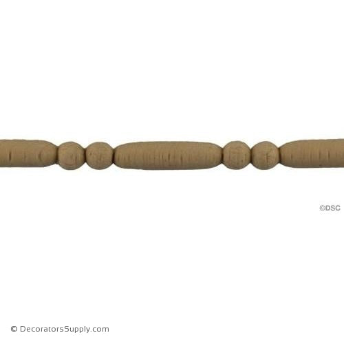 Bead and Barrel-Italian 15/32H - 5/16Relief-furniture-woodwork-molding-Decorators Supply
