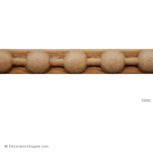 Bead-Ren. Ft. 1/4H - 1/8Relief-woodwork-furniture-moulding-Decorators Supply