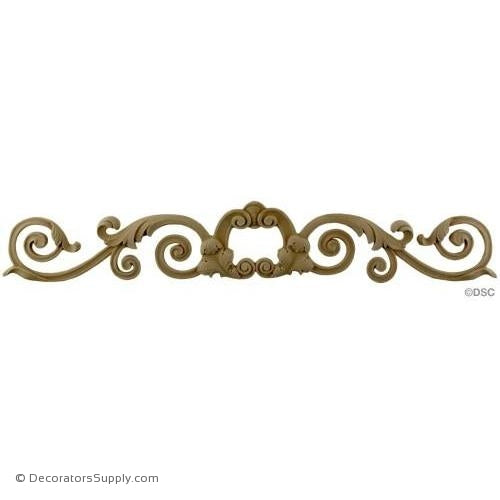 Scroll-Empire 3 1/4H X 19 7/8W - 1/4Relief-ornaments-for-woodwork-furniture-Decorators Supply