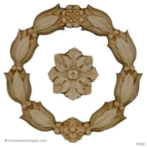 Bell Flower-Empire 7H X 7W - 3/8Relief-ornaments-for-woodwork-furniture-Decorators Supply