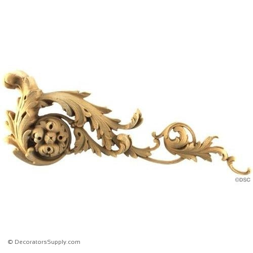 Scroll - Louis XIV 4H X 10 5/8W - 1 1/4Relief-ornaments-for-furniture-wooodwork-Decorators Supply