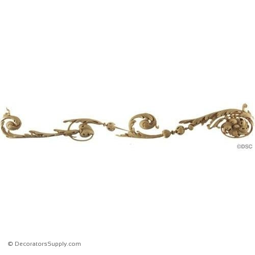 Scroll - Louis XVI 3 3/8H X 23 3/8W - 7/16Relief-ornaments-for-furniture-wooodwork-Decorators Supply