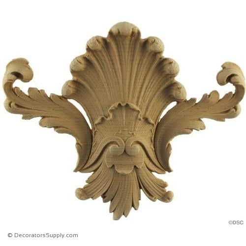 Shell - Rococo - Louis XV 7 3/4H X 8 5/8W - 3/4Relief-ornaments-furniture-woodwork-Decorators Supply
