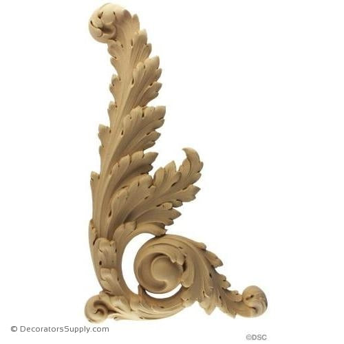 Leaf Scroll - Louis XIV 16H X 9W - 1Relief-ornaments-for-furniture-wooodwork-Decorators Supply