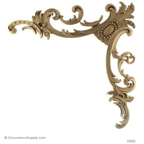 Cartouche - Rococo - Louis XV 16 1/2H X 16 1/2W - 1/2Rlf-appliques-for-woodwork-furniture-Decorators Supply