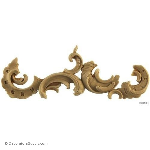 Scroll - Rococo - Louis XV 2 3/8H X 6 1/4W - 5/16Relief-ornaments-furniture-woodwork-Decorators Supply