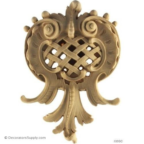 Cartouche - Rococo - Louis XV 7H X 4 3/4W - 5/8Relief-furniture-woodwork-ornaments-Decorators Supply