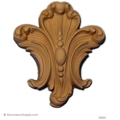 Cartouche - Rococo - Louis XV 4 1/2H X 3 7/8W - 1Relief-ornaments-for-woodwork-furniture-Decorators Supply