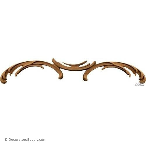 Scroll - Rococo - Louis XV 2H X 10W - 3/16Relief-ornaments-for-furniture-wooodwork-Decorators Supply