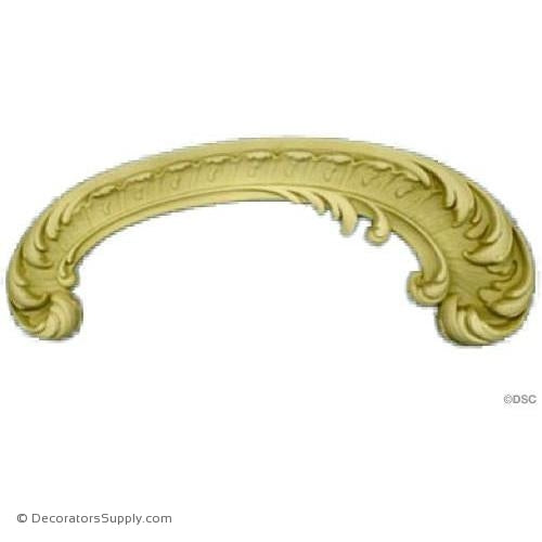 Scroll - Rococo - Louis XV 4H X 9 1/4W - 9/16Relief-ornaments-for-furniture-wooodwork-Decorators Supply