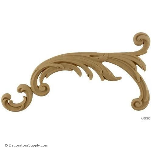 Scroll - Rococo - Louis XV 5H X 9W - 3/8Relief-ornaments-for-furniture-wooodwork-Decorators Supply