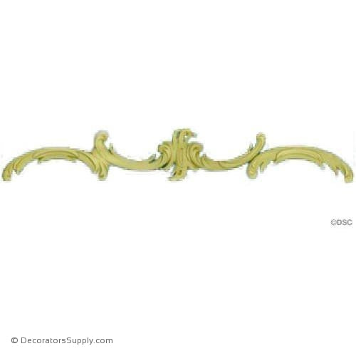 Scroll - Rococo - Louis XV 2 1/2H X 16W - 1/4Relief-ornaments-for-furniture-wooodwork-Decorators Supply
