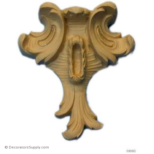 Cartouche - Rococo - Louis XV 4 1/2H X 4W - 3/4Relief-ornaments-furniture-woodwork-Decorators Supply