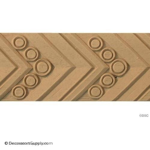 Art Deco- Chevron Pattern - 2H - 1/8Relief-moulding-for-furniture-woodwork-Decorators Supply