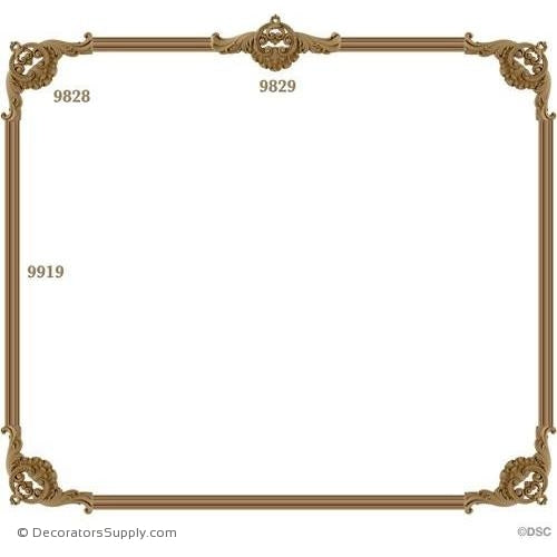 Wall Panel 1-9829 4-9828 12ft - 9919-ornate-french-Decorators Supply