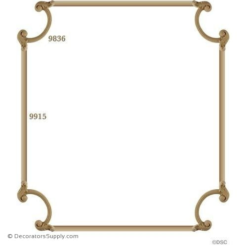 Wall Panel Design - Parts 9836 - 9909-ornate-french-Decorators Supply