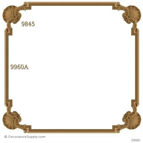Wall Panel 4-9845 12ft-9960A Premitred 9845 Option P9845-ornate-french-Decorators Supply