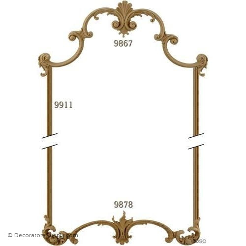 Wall Panel Design - 1-9867 1-9878 12ft 9911-ornate-french-Decorators Supply