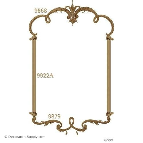 Wall Panel Design - 1- 9868 1-9879 12ft - 9922A-ornate-french-Decorators Supply
