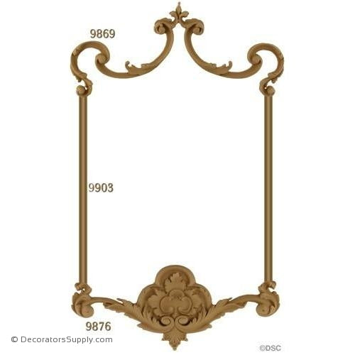 Wall Panel Design - 1-9869 1-9876 12ft - 9903-ornate-french-Decorators Supply