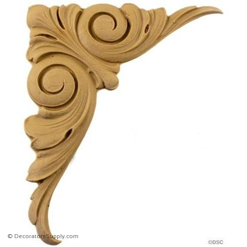 Spandrel Leaf - French Ren. 5 5/8H X 4 3/4W - 1/4Relief-appliques-for-woodwork-furniture-Decorators Supply