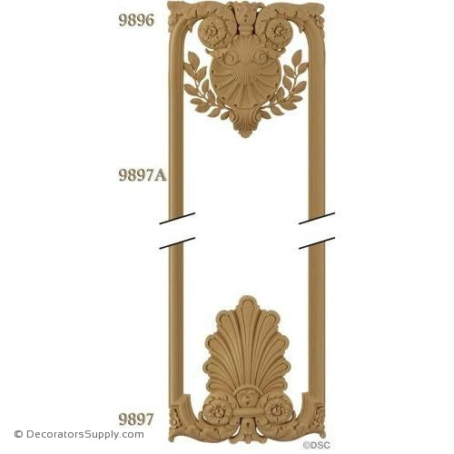 Wall Panel Design - 1-9896 1-9897 12ft - 9897A-ornate-french-Decorators Supply