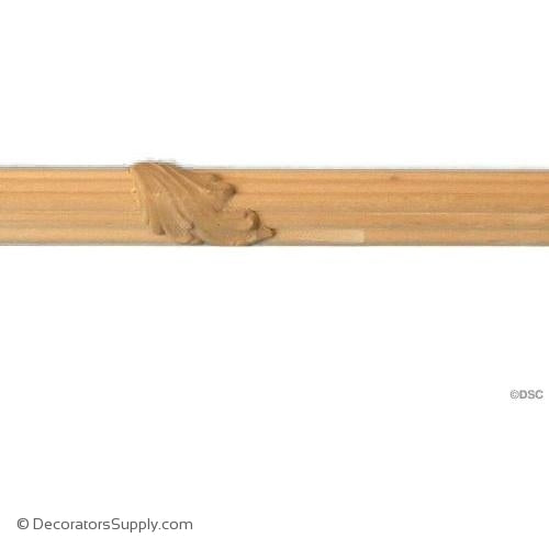 Poplar Panel Moulding With Acanthus Onlay 3/4H 3/8Relief