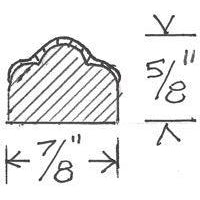 Poplar Panel Moulding With Acanthus Leaf Onlay- 7/8H - 5/8Rf