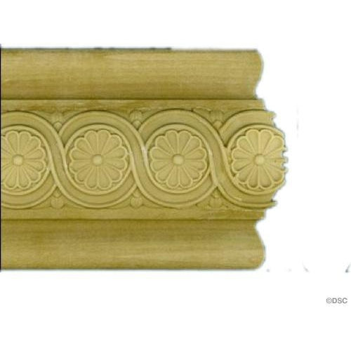 Poplar Panel Moulding With Floral Onlay- 4  7/16H - 1  1/8 R