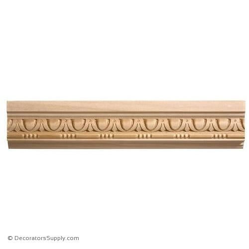 Backband Moulding - Embossed - 1 3/4" x 2 1/2" Wide