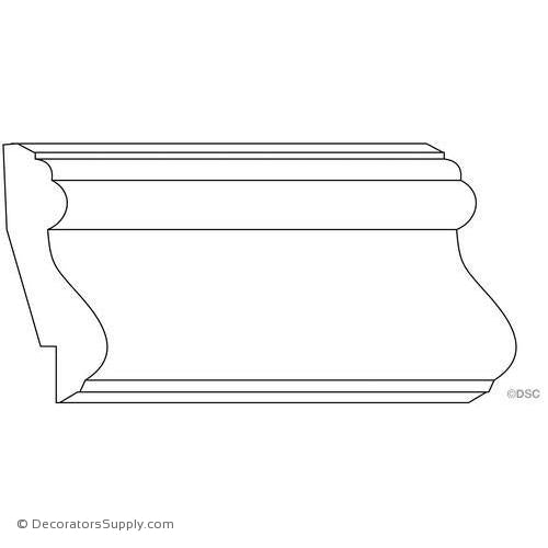 Chairrail Moulding - Smooth - 3/4" x 3" Wide